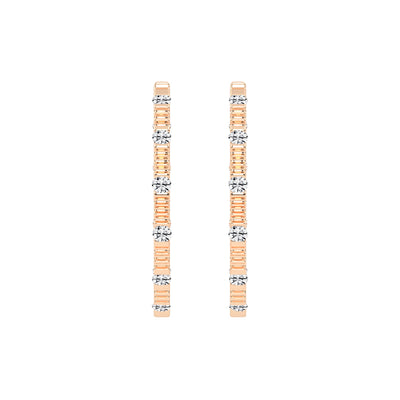 Textured Sparkle Hoop Earrings