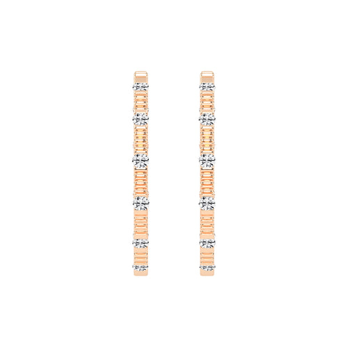 Textured Sparkle Hoop Earrings