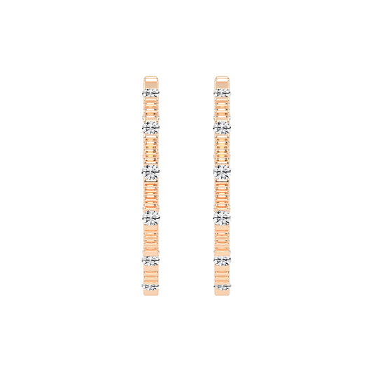 Textured Sparkle Hoop Earrings