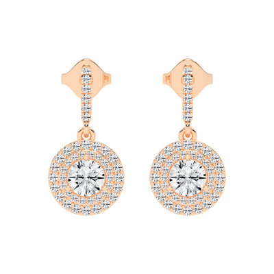 Dazzling Halo Drop Earrings