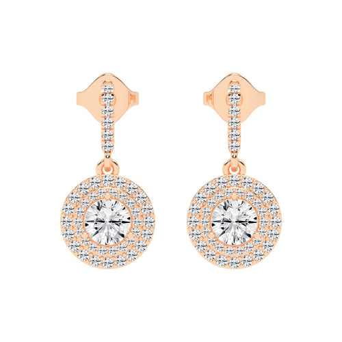 Dazzling Halo Drop Earrings