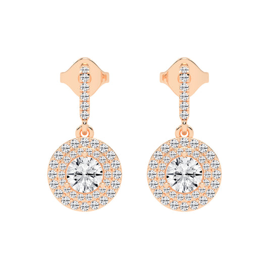 Dazzling Halo Drop Earrings