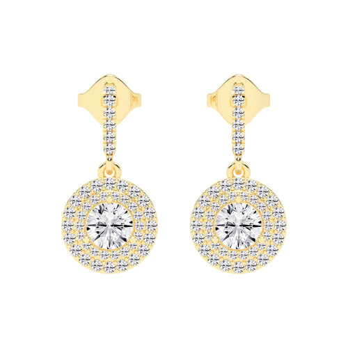 Dazzling Halo Drop Earrings