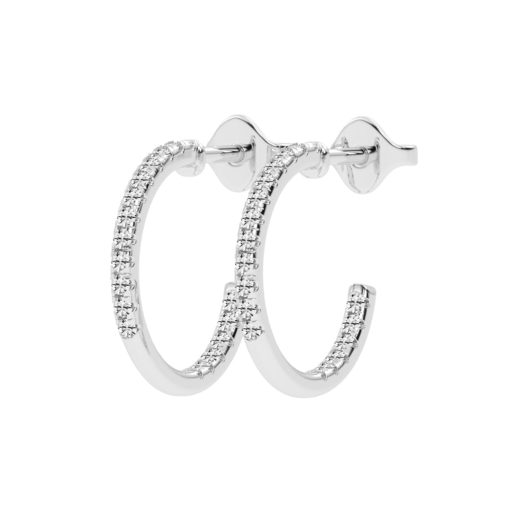 Radiant Embrace Diamond Micro-PavÃ© Hoops
