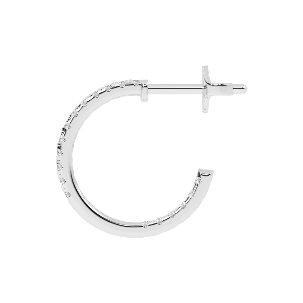 Radiant Embrace Diamond Micro-PavÃ© Hoops