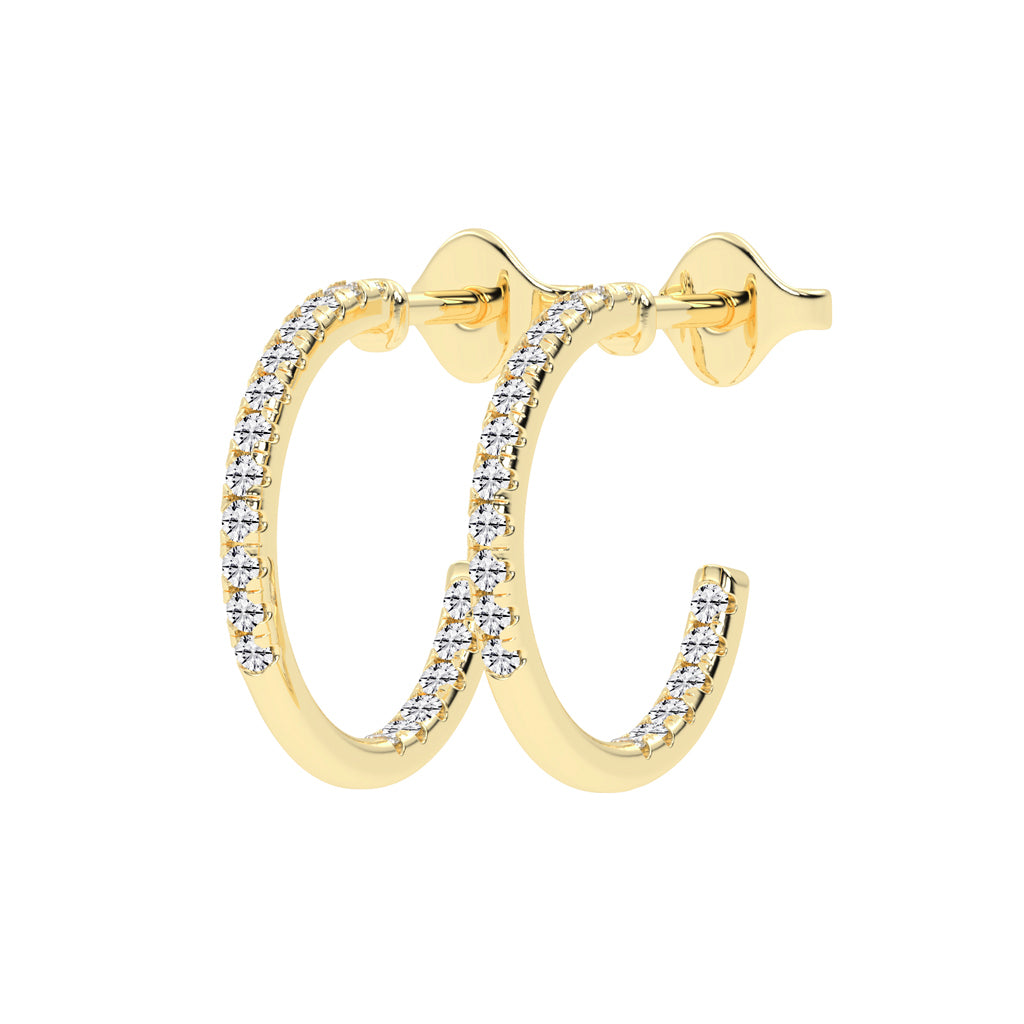 Radiant Embrace Diamond Micro-PavÃ© Hoops