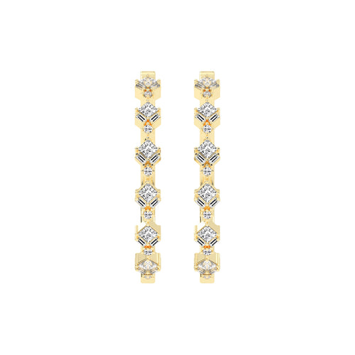 Mosaic Allure Diamond Hoops Earrings