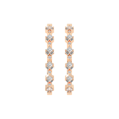 Mosaic Allure Diamond Hoops Earrings