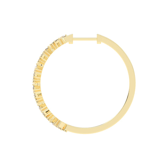 Mosaic Allure Diamond Hoops Earrings