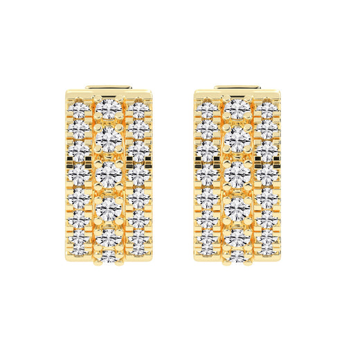Triple Row Radiance Diamond Earrings