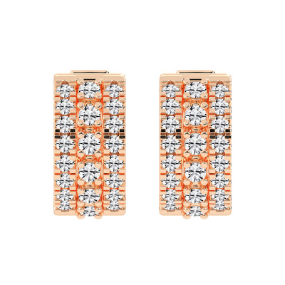 Triple Row Radiance Diamond Earrings