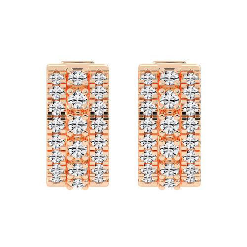 Triple Row Radiance Diamond Earrings