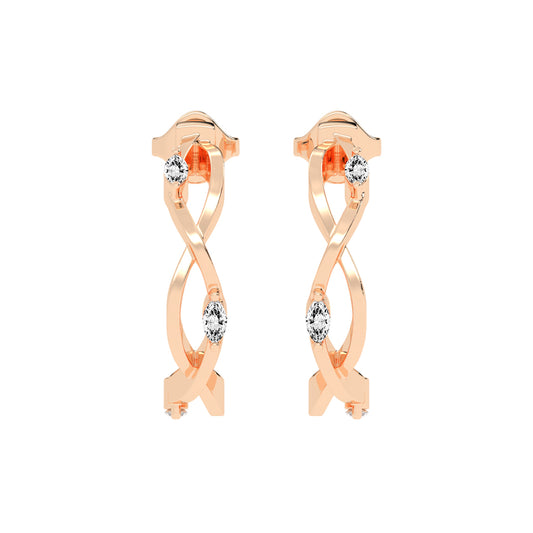 Eternal Twist Diamond Hoop Earrings