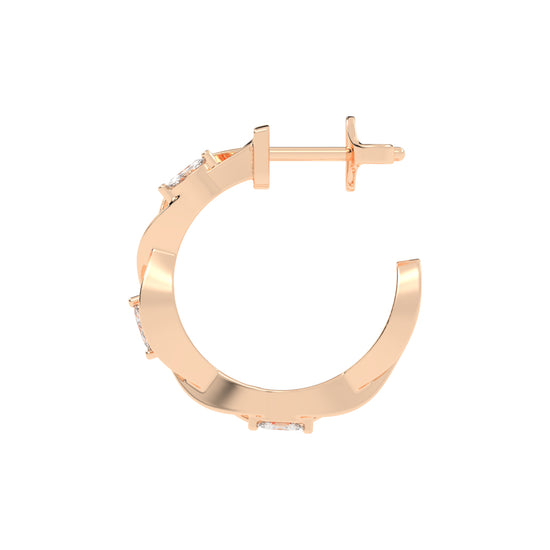 Eternal Twist Diamond Hoop Earrings