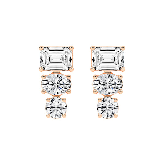 Trinity Glow Diamond Dangle Earrings