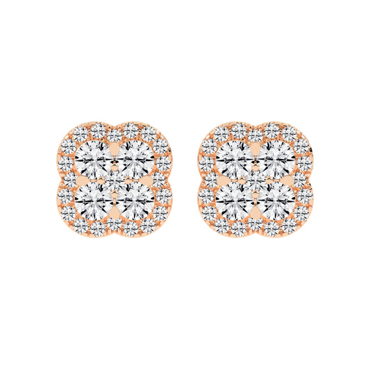 Lustre Bloom Cluster Stud Earrings