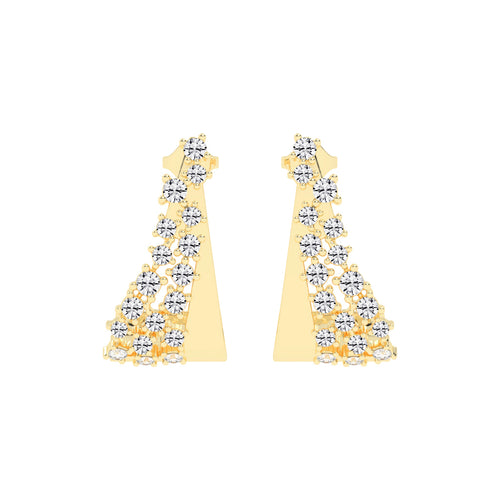 Sparkling Delta Diamond Dangle Earrings