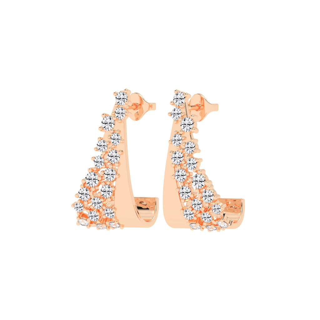 Sparkling Delta Diamond Dangle Earrings
