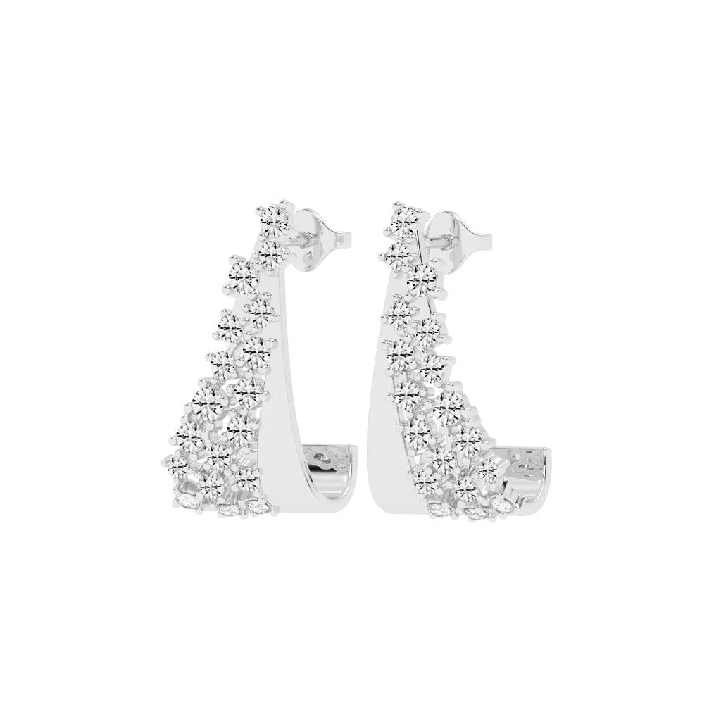 Sparkling Delta Diamond Dangle Earrings