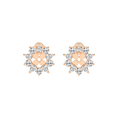 Blossom Radiance Diamond Stud Earrings