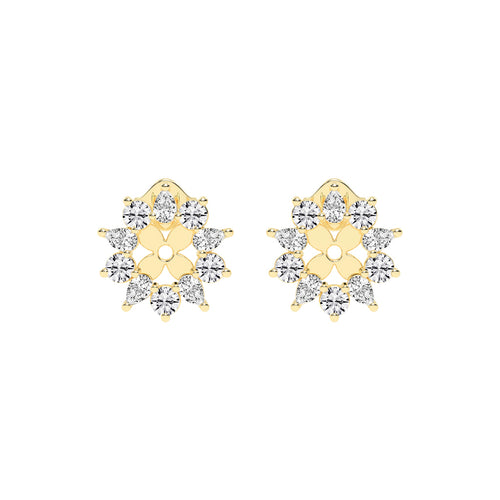 Blossom Radiance Diamond Stud Earrings