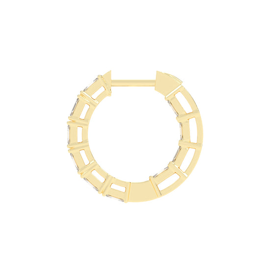 Linear Radiance Emerald-Cut Diamond Drop Earrings