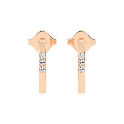 Timeless Sparkle Diamond Huggie Earrings