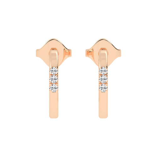 Timeless Sparkle Diamond Huggie Earrings