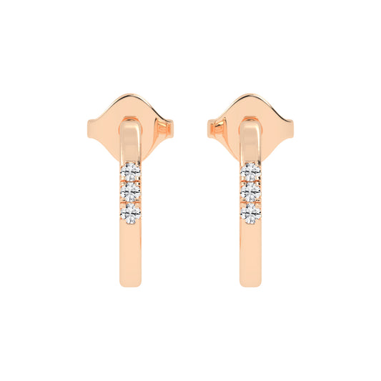 Timeless Sparkle Diamond Huggie Earrings
