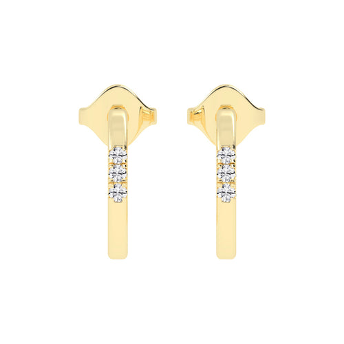 Timeless Sparkle Diamond Huggie Earrings