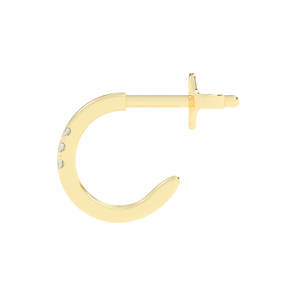 Timeless Sparkle Diamond Huggie Earrings