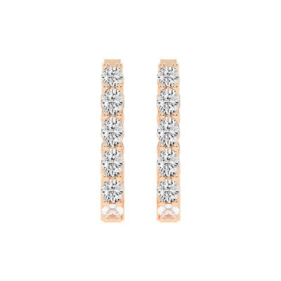 Celestial Row Diamond Hoop Earrings