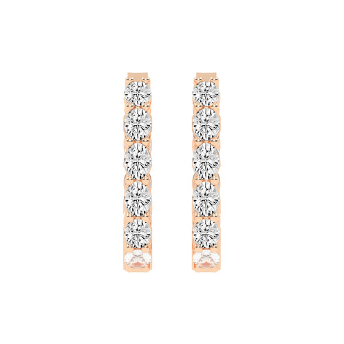 Celestial Row Diamond Hoop Earrings