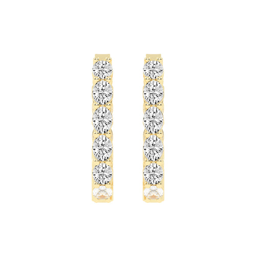 Celestial Row Diamond Hoop Earrings