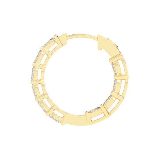 Celestial Row Diamond Hoop Earrings