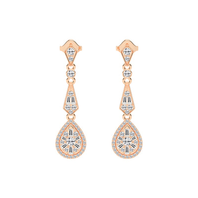 Majestic Grace Diamond Dangles Earrings