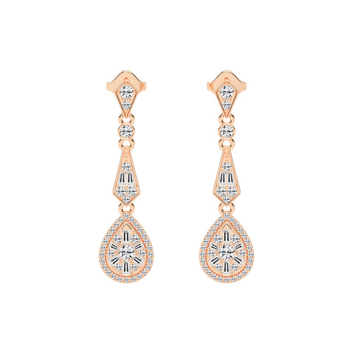 Majestic Grace Diamond Dangles Earrings