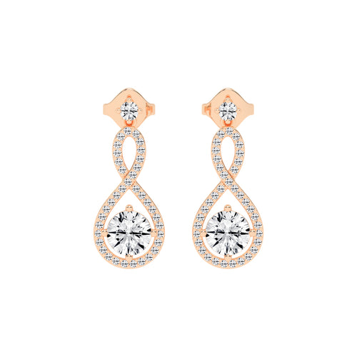 Infinity Spark Diamond Dangles Earrings