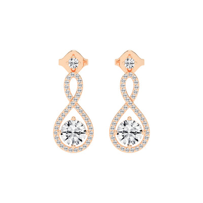 Infinity Spark Diamond Dangles Earrings