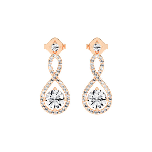 Infinity Spark Diamond Dangles Earrings