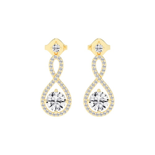 Infinity Spark Diamond Dangles Earrings