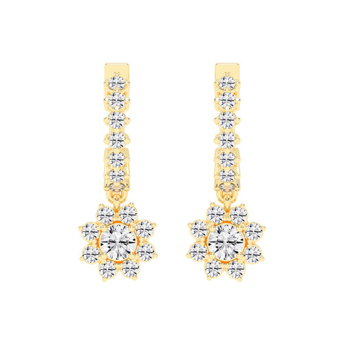 Blossom Radiant Diamond  Earrings