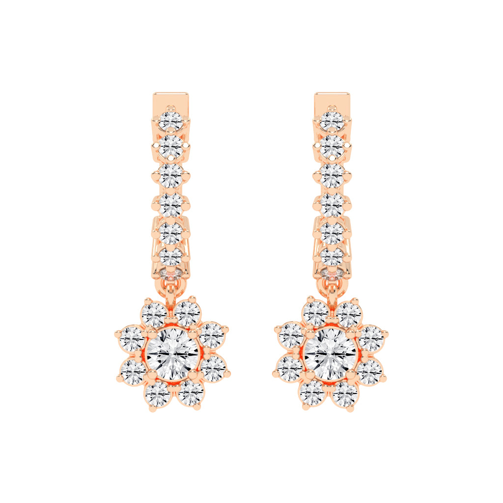 Blossom Radiant Diamond  Earrings