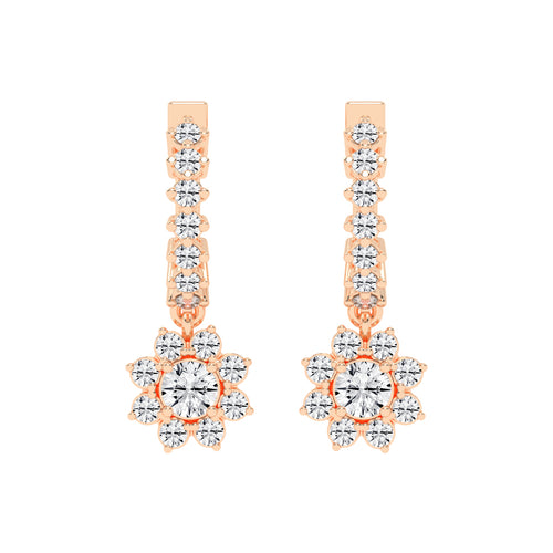 Blossom Radiant Diamond  Earrings