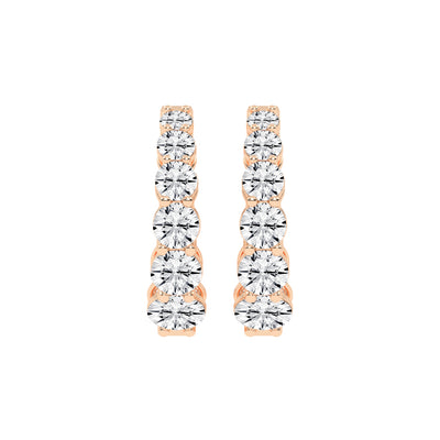 Pure Brilliance Diamond Hoop Earrings