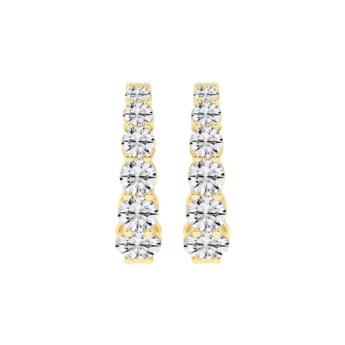 Pure Brilliance Diamond Hoop Earrings