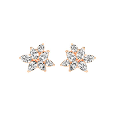 Marquise Bloom Diamond Stud Earrings