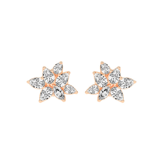 Marquise Bloom Diamond Stud Earrings