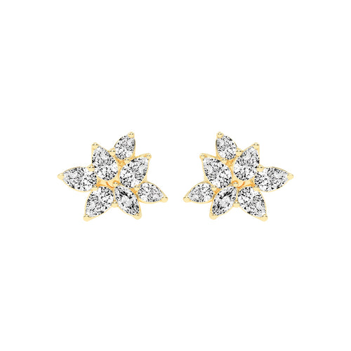 Marquise Bloom Diamond Stud Earrings