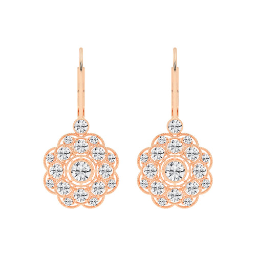 Mandala Sparkle Diamond Earrings